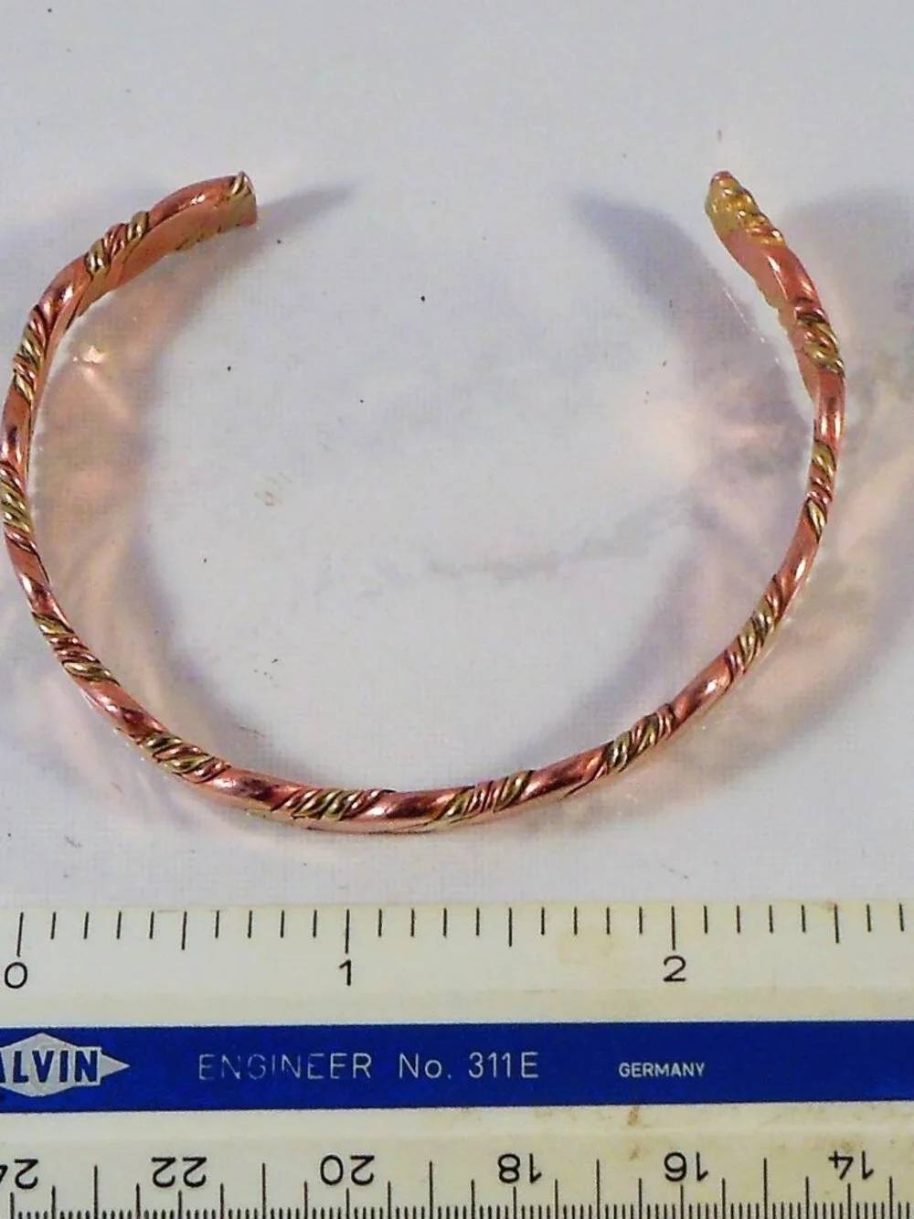 Hammered Mixed Metal Cuff Bracelet - Copper and Gold Tones